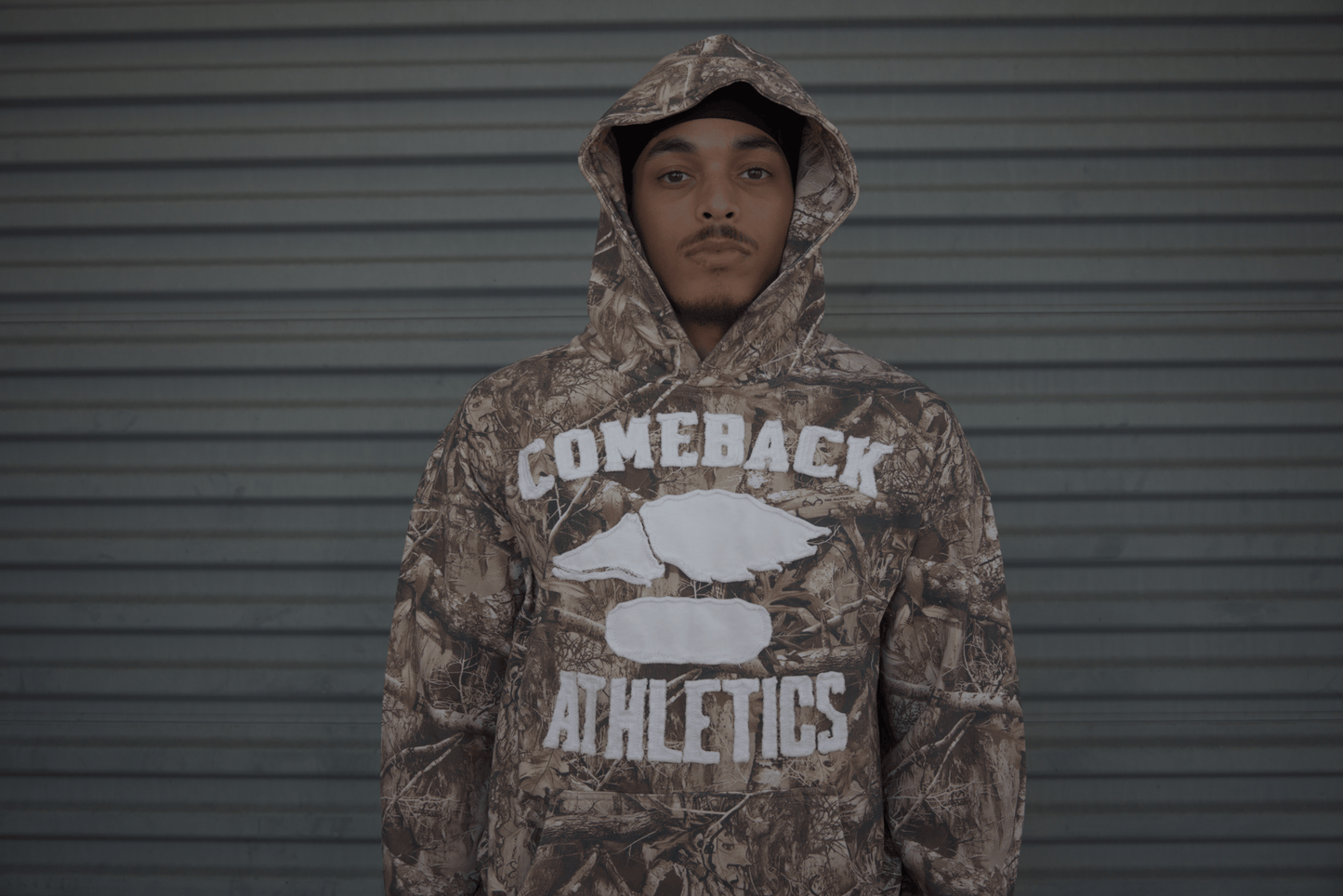 Camo Collegiate Boxy Hoodie